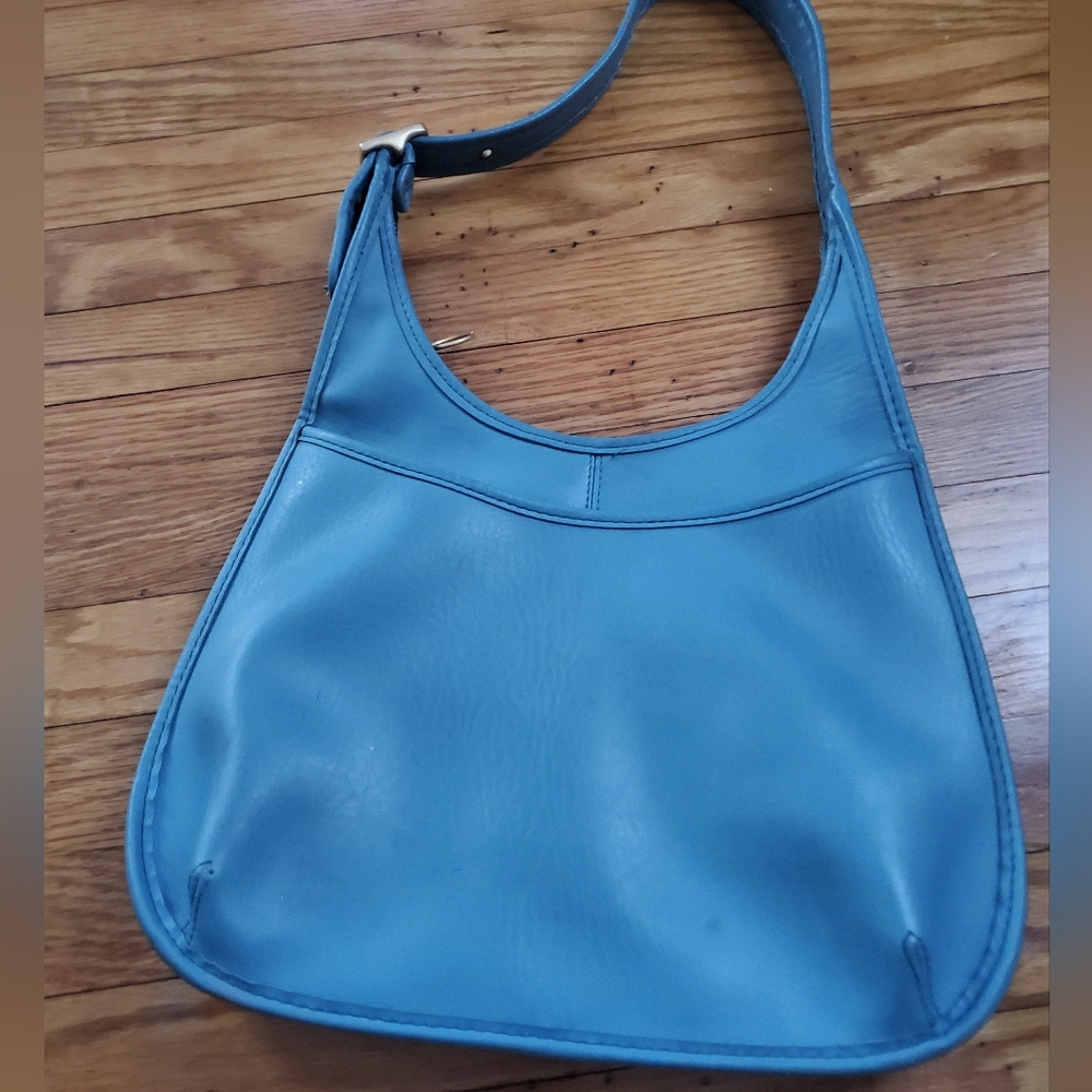 Rare Coach Blue Shoulder Bag Vintage Unique H4B -0520